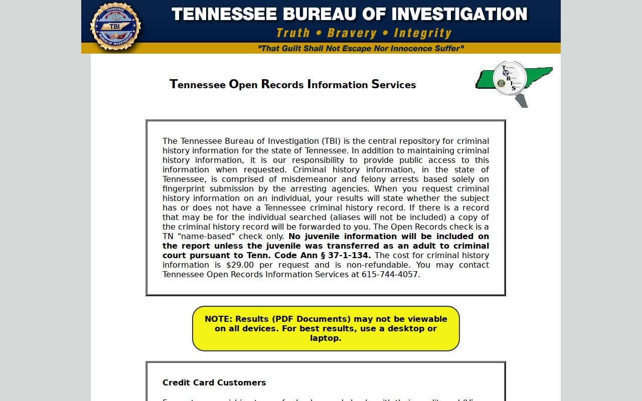 Stewart County criminal history search through TBI TORIS